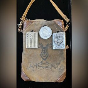 UNIQUE CANVAS MYRA BAG AMERICANA PURSE